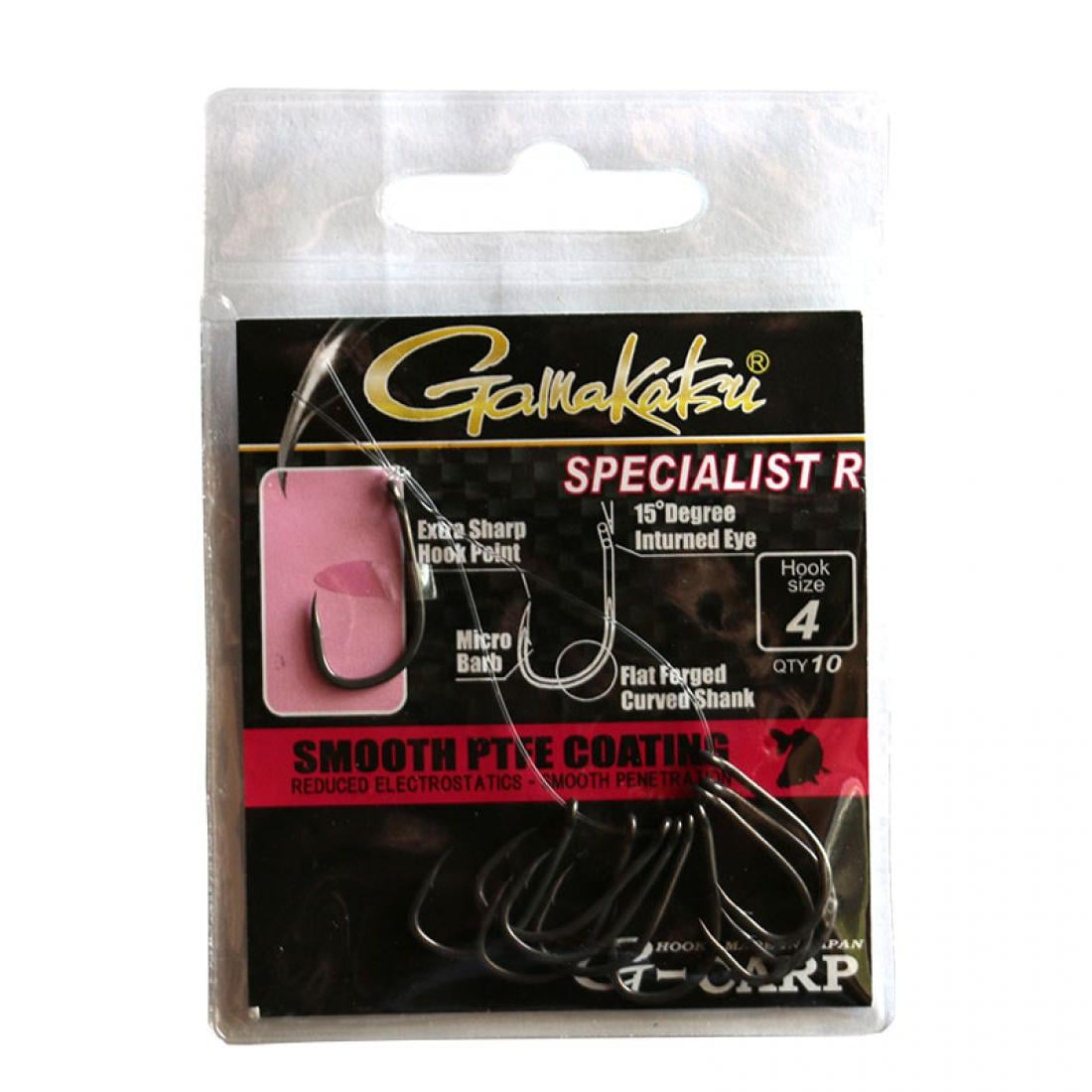 Гачок Gamakatsu G-CARP SPECIALIST R №4 10 шт. (3KB5025)