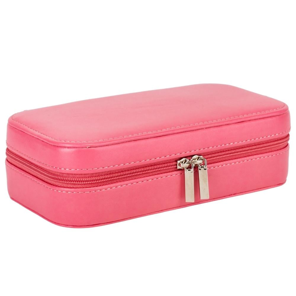 Шкатулка для украшений Камелия из экокожи с отделением для колец 18 см Розовый (99-81-9188-005.2)