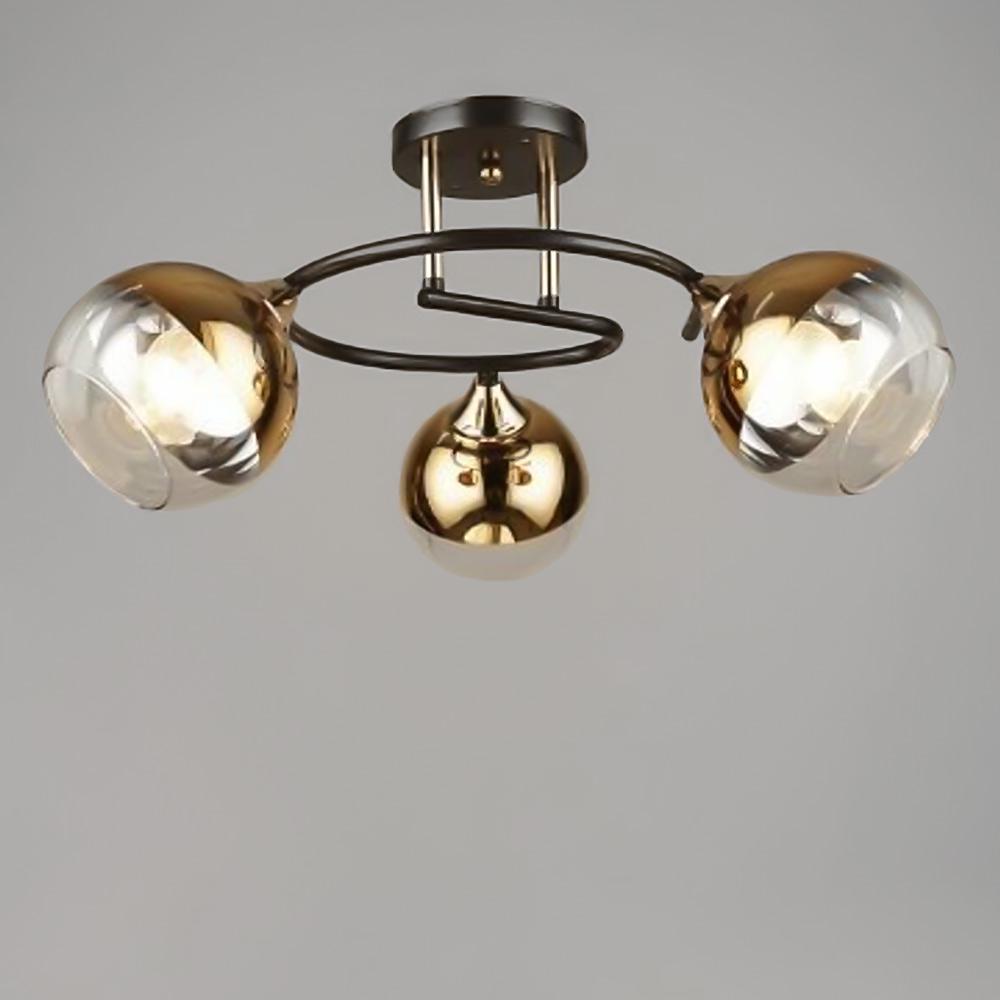 Люстра стельова Lighthouse SRS-19256/3 BK+FGD Чорний із золотим