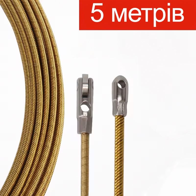 Протяжка спиральная металлическая Tactix d 4 мм х 5 м для кабеля (MET.WIRE4-5] - фото 2