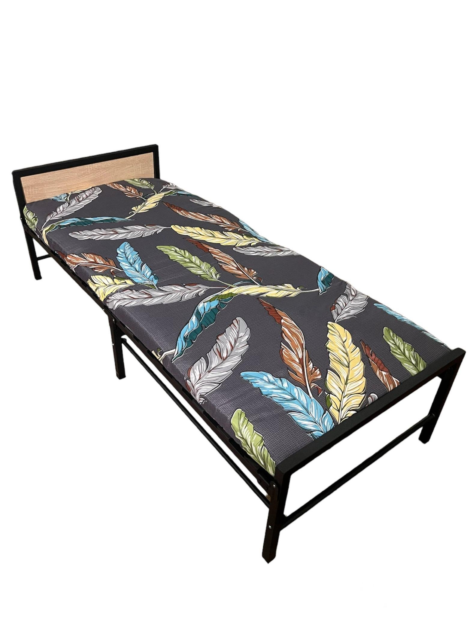 Ліжко розкладне Ніка з ламелями та ортопедичним матрацом 7 см 201х80х36 см (14313340)