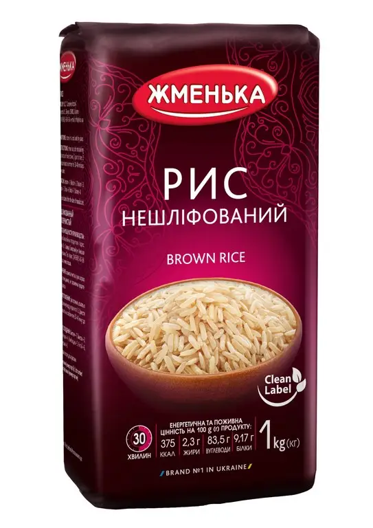 Рис нешліфований Жменька Brown rice 1 кг (4820038700101) Рис нешліфований Жменька Brown rice 1 кг (4820038700101)