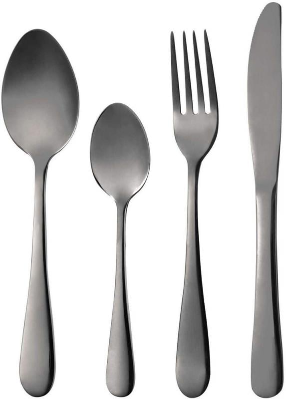 Набор столовых приборов Bergner Munich на 6 персон 24 пр. Черный матовый (BG-5132-BK)