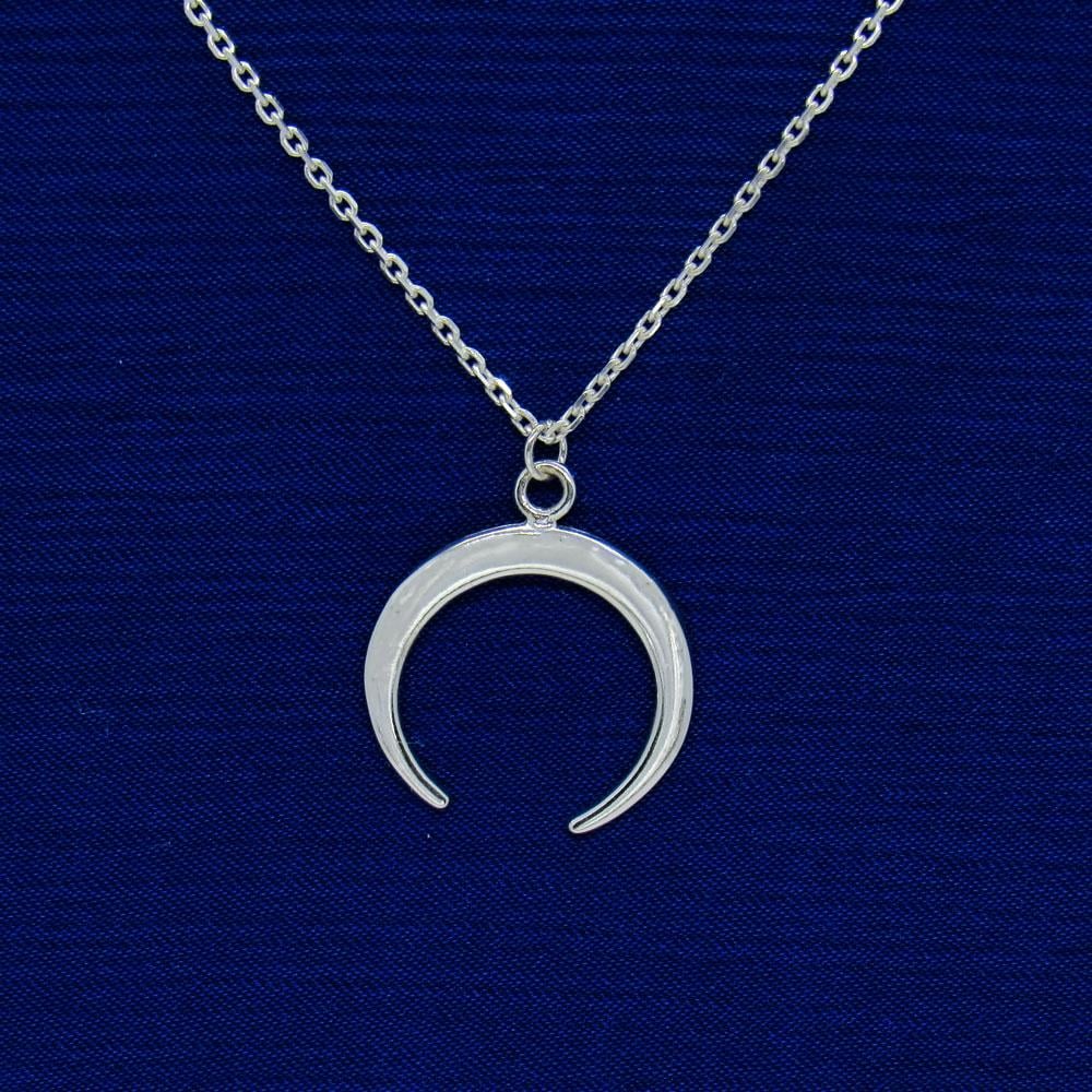 Срібне кольє Місячна дівчина місяць