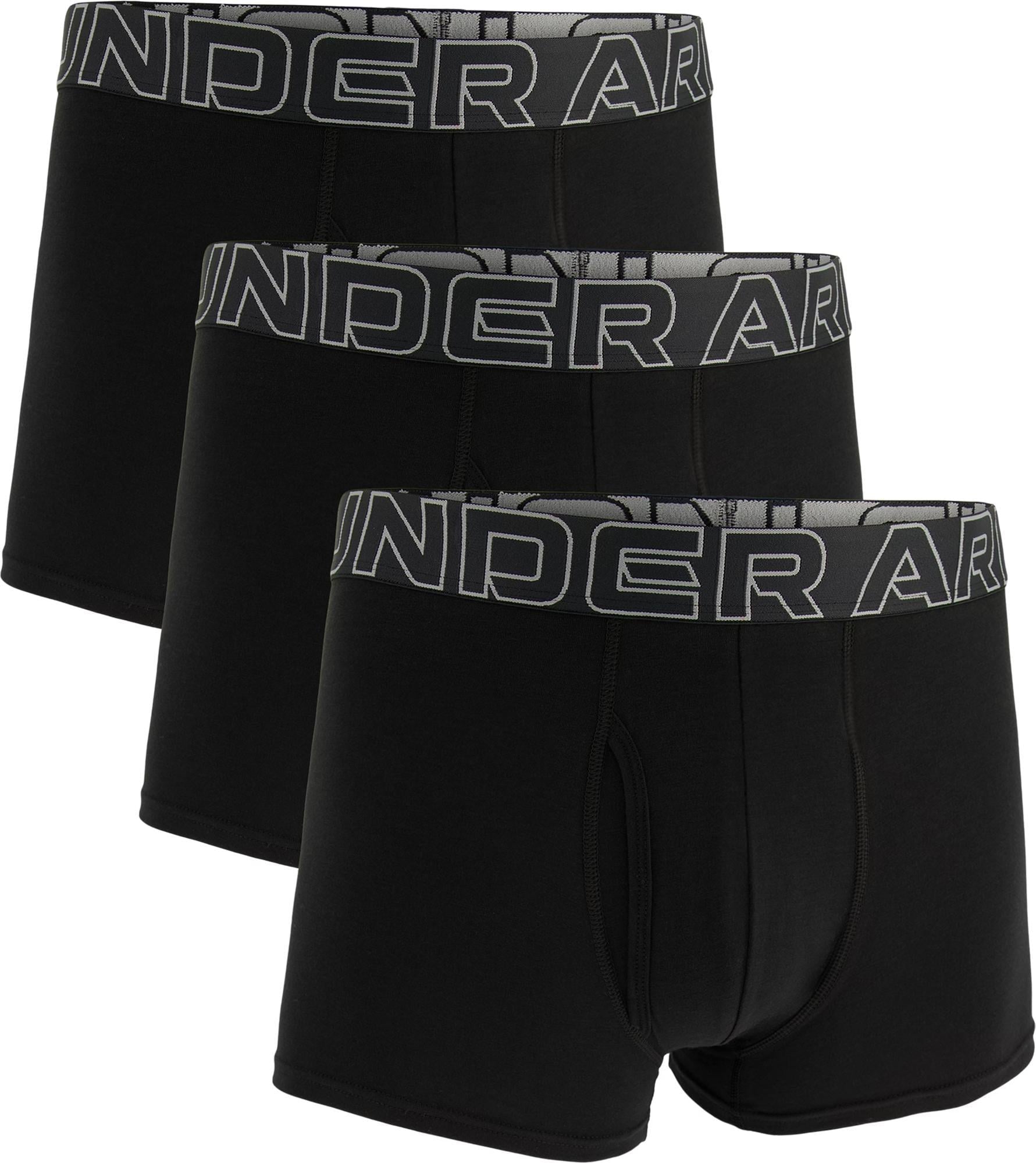 Трусы боксерки Under Armour PERFORMANCE COTTON 3IN 3-PACK BOXERJOCK 1383891-001 3 пары M Черный (46497-48)