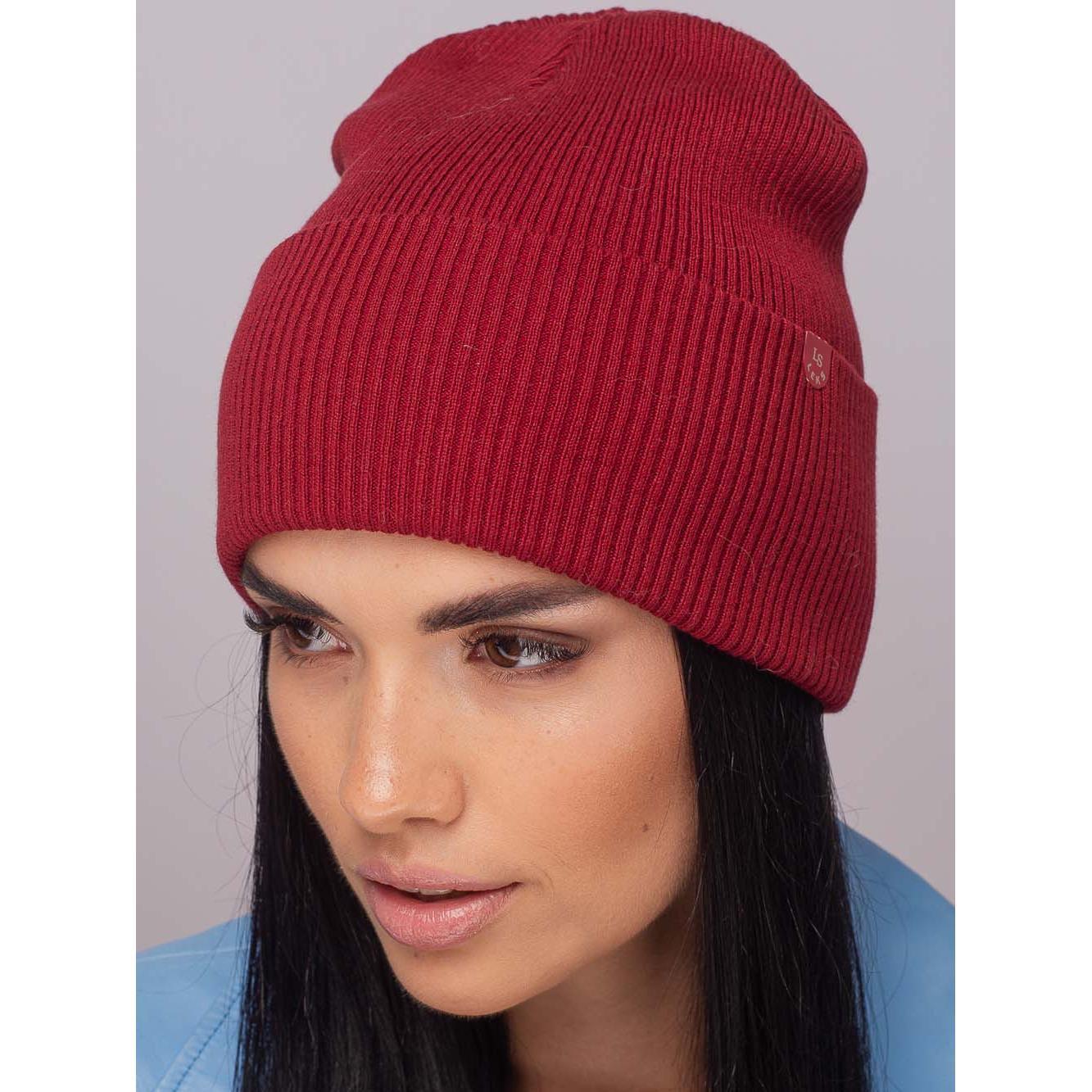 Шапка хлопковая женская Leks Оникс one size Вишня