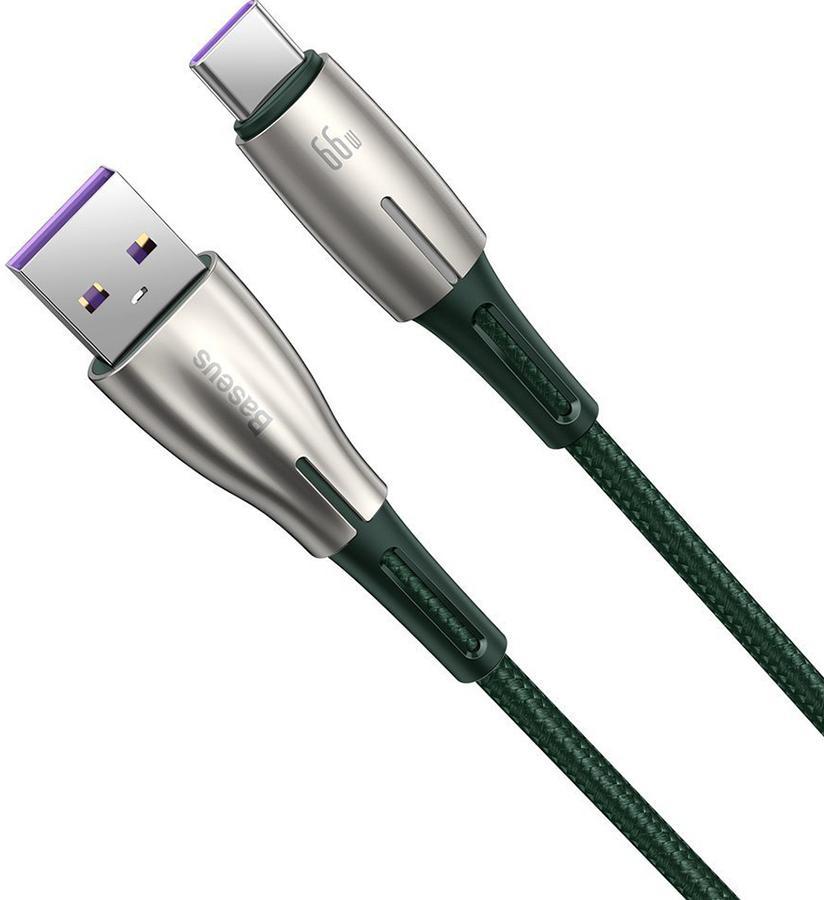 Кабель Baseus Water Drop-shaped Lamp SuperCharge Cable For Type-C 66W 1 м Black