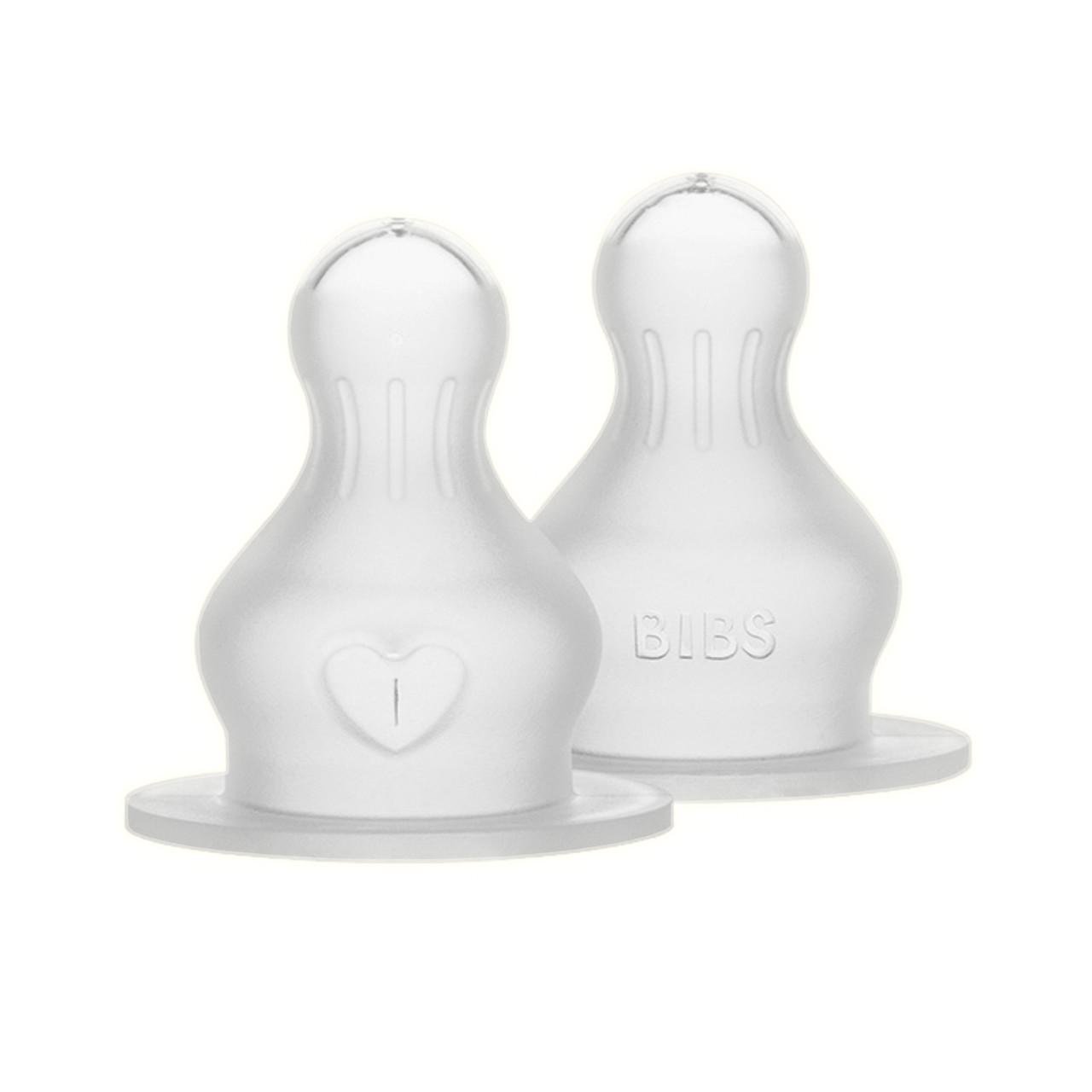 Соски для бутылочки сменные BIBS Slow Flow Silicone