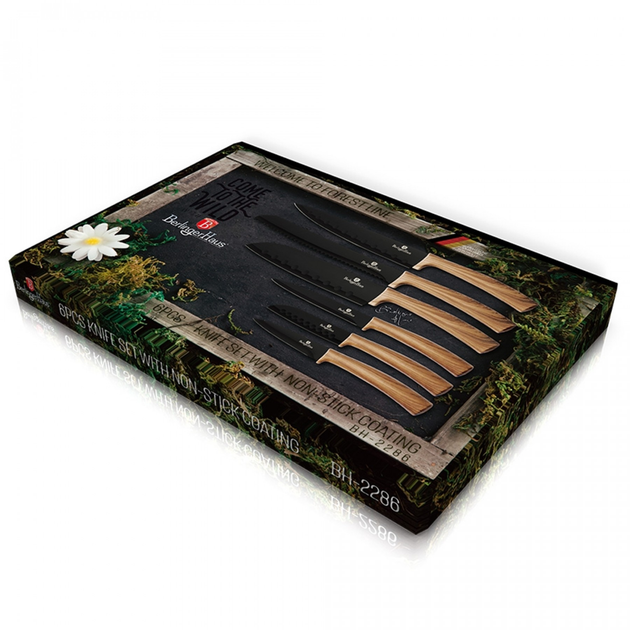 Набір ножів Berlinger Haus Ebony Maple Collection 6 предметів (BH-2286) - фото 2 Набір ножів Berlinger Haus Ebony Maple Collection 6 предметів (BH-2286) - фото 2