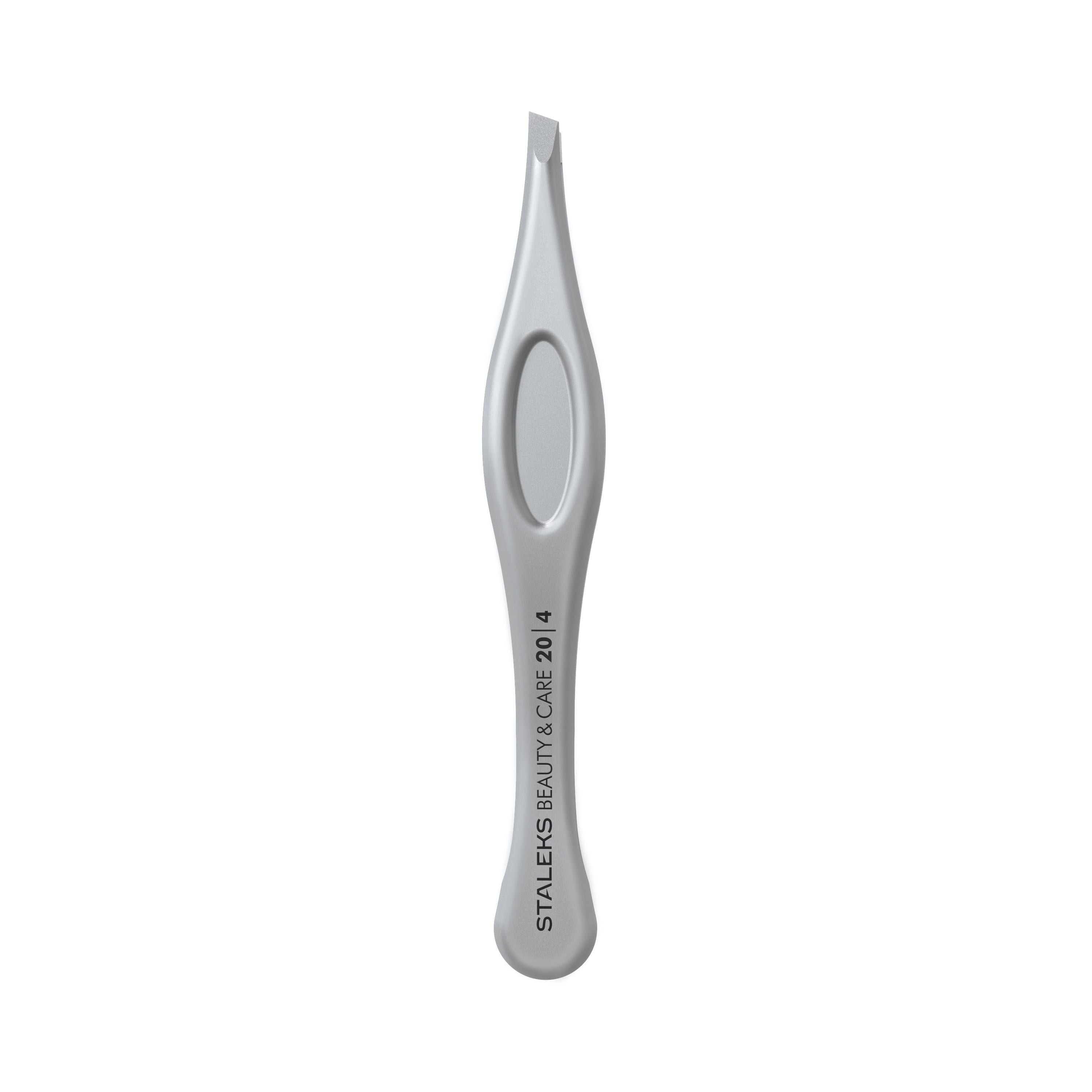 Пінцет для брів STALEKS BEAUTY & CARE 20 TYPE 4 вузький скошений (TBC-20/4) - фото 4