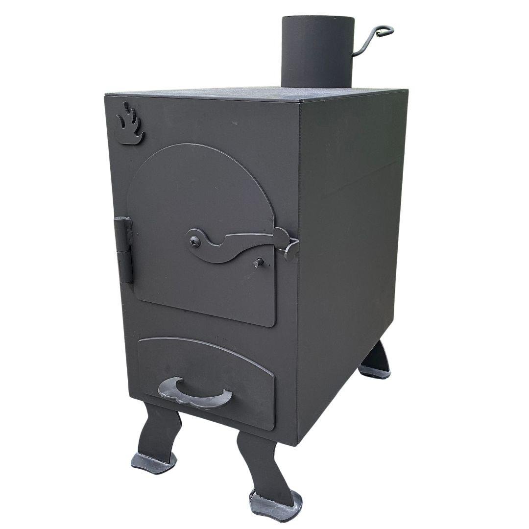Буржуйка на дровах Трійка для дому сталева 3 мм
