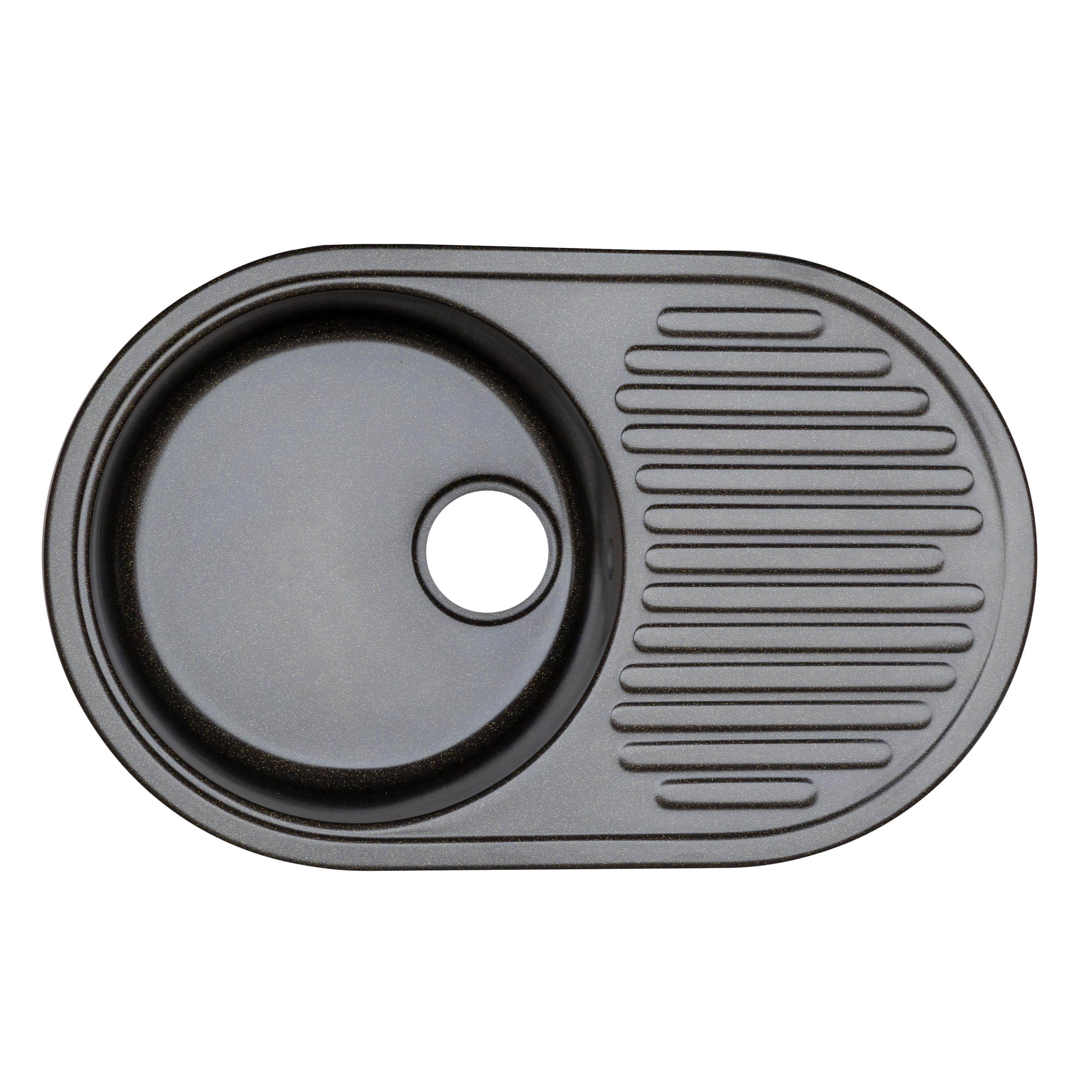 Гранитная мойка для кухни Platinum 7346 ASTORIA глянец Черный Гранитная мойка для кухни Platinum 7346 ASTORIA глянец Черный