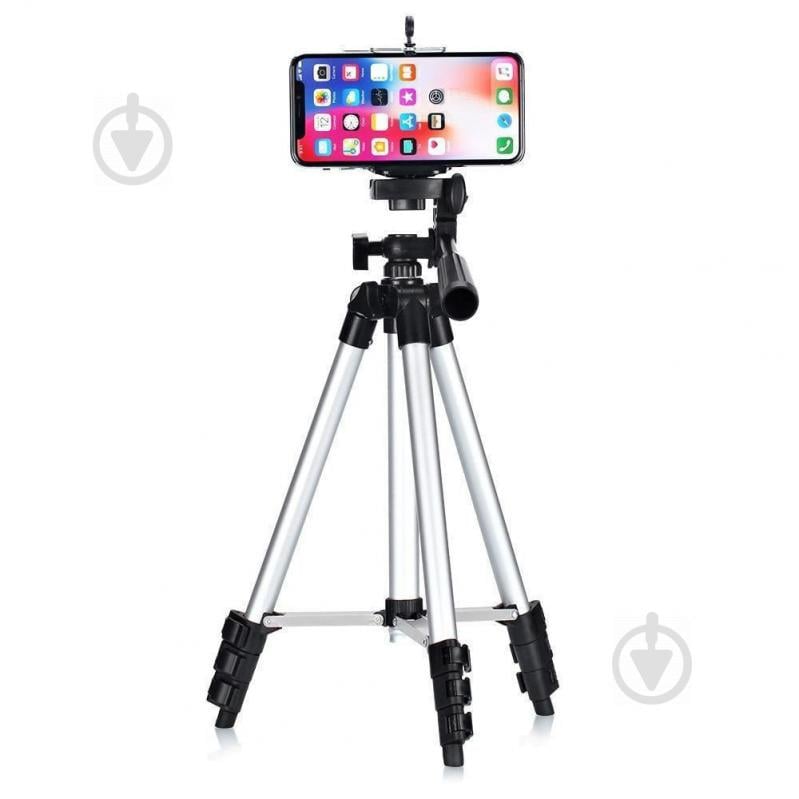 Універсальний штатив для фотоапарата та телефону Tripod 3120 з чохлом Gray - фото 4