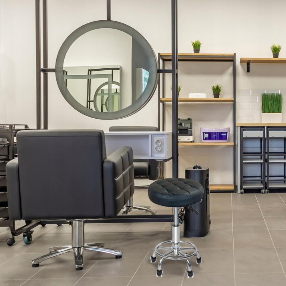 Кресло-табурет на колесах Bonro B-496 круглое из экокожи до 120 кг Черный (132-76-42300109) - фото 9 Кресло-табурет на колесах Bonro B-496 круглое из экокожи до 120 кг Черный (132-76-42300109) - фото 9