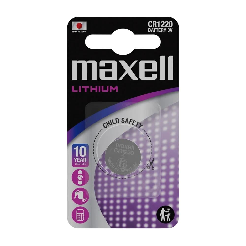 Батарейка литиевая Maxell CR1220 3V блистер 1 шт. Батарейка литиевая Maxell CR1220 3V блистер 1 шт.