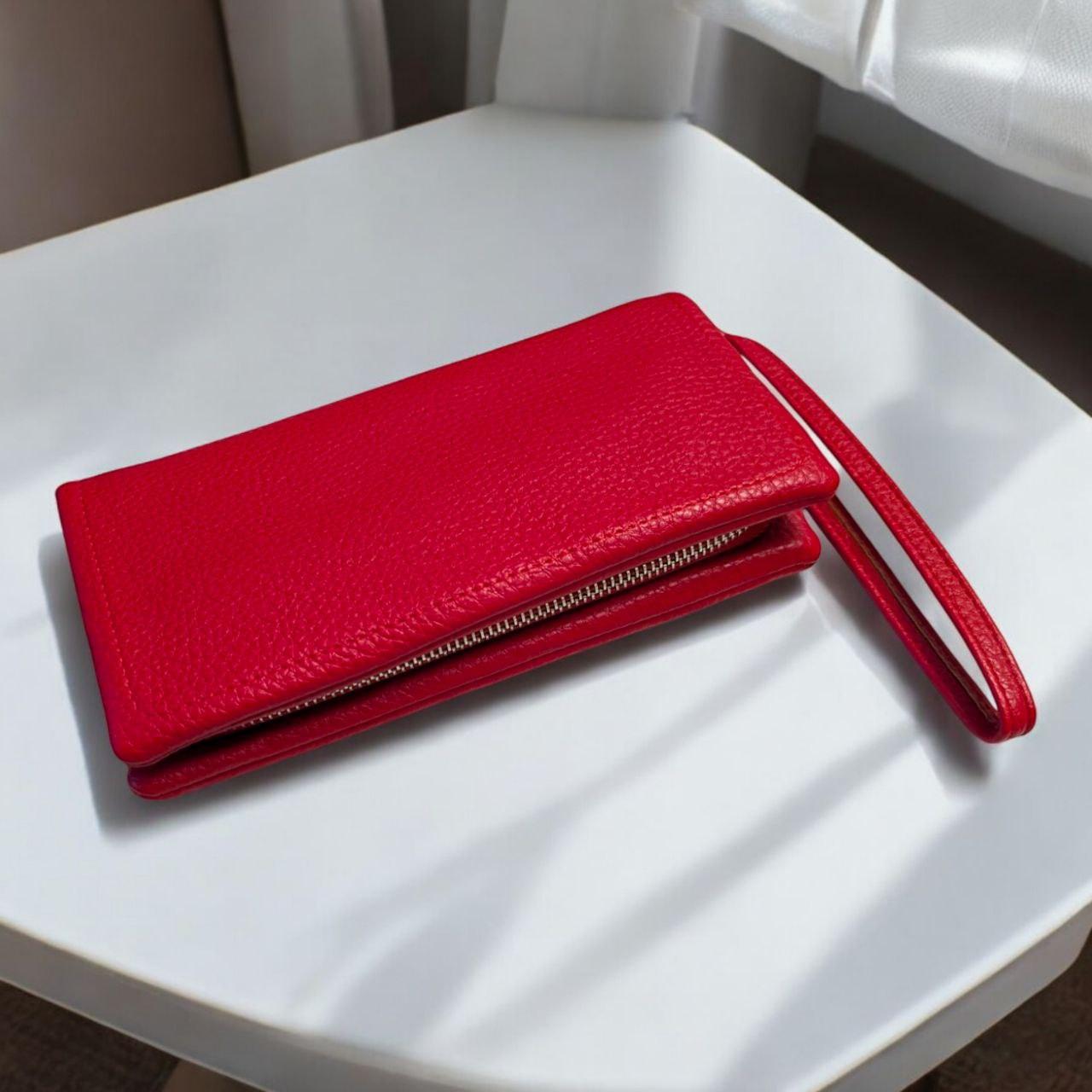 Гаманець жіночий великий м'який на змійці Saralyn 20х10 см Червоний (C-8772) - фото 2
