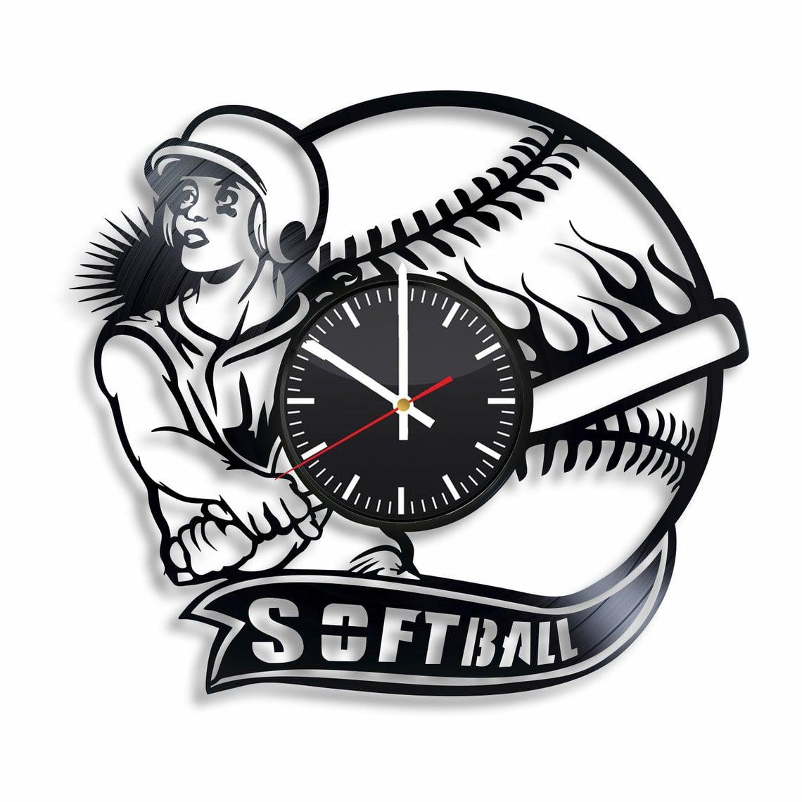 Часы настенные Софтбол 2387 из виниловой пластинки