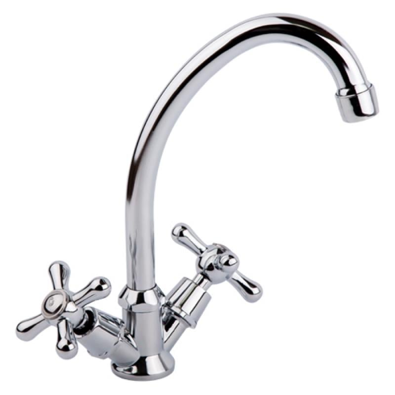 Смеситель для кухни Sanitary Wares Olympic 2712 SWOLY2712 двухвентильный Хром (110749)