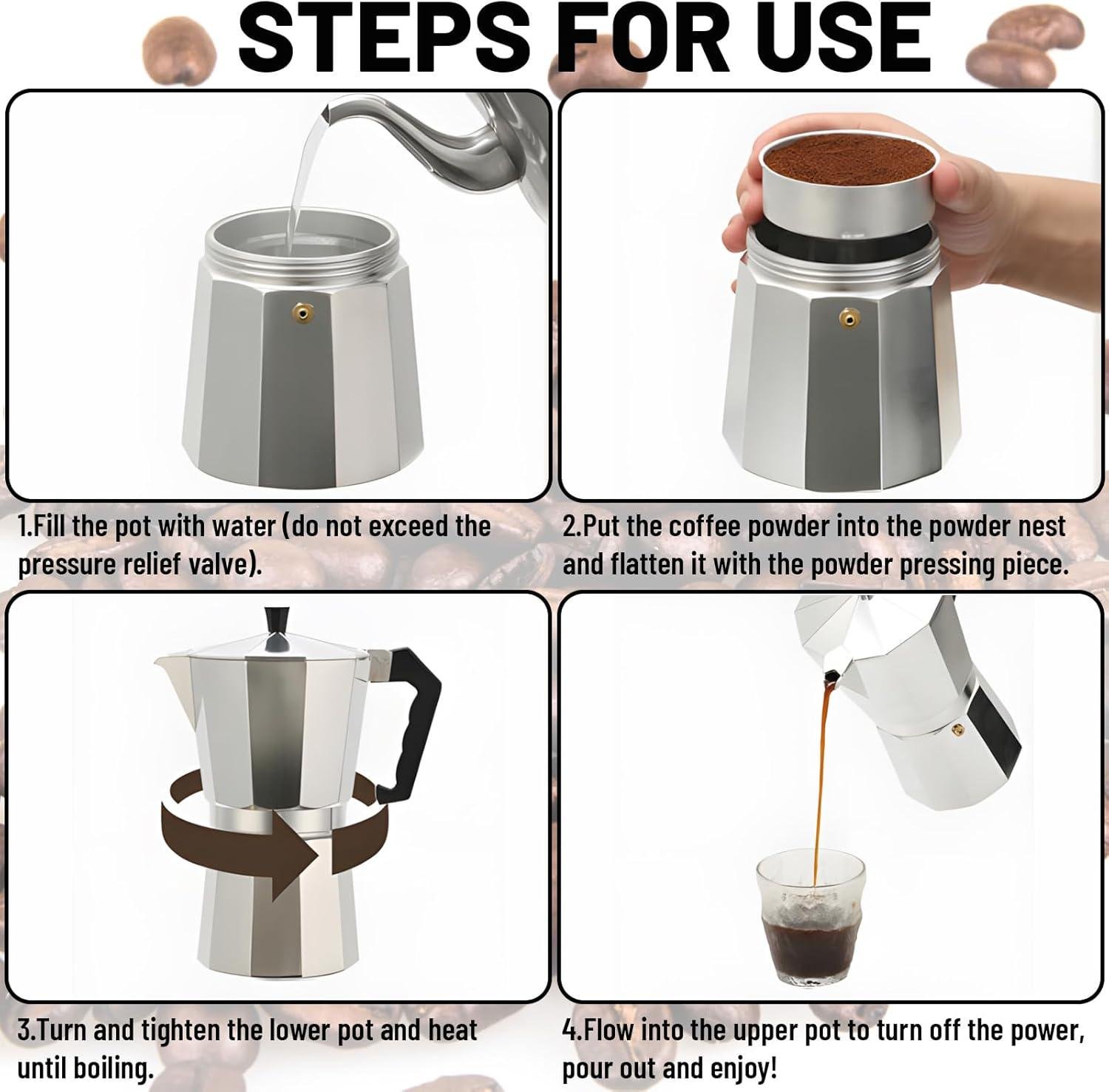 Кофеварка гейзерная Moka 450 мл 9 чашек (30423) - фото 6 Кофеварка гейзерная Moka 450 мл 9 чашек (30423) - фото 6