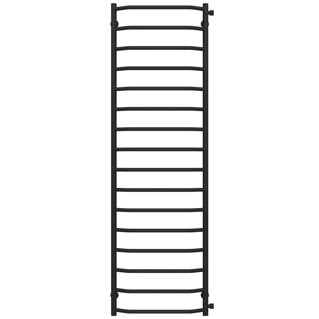Полотенцесушитель водяной Deffi Трапеция П16 боковое правое подключение нержавеющая сталь 500x1700 мм Черный (C.TR.170.50.16.BC)