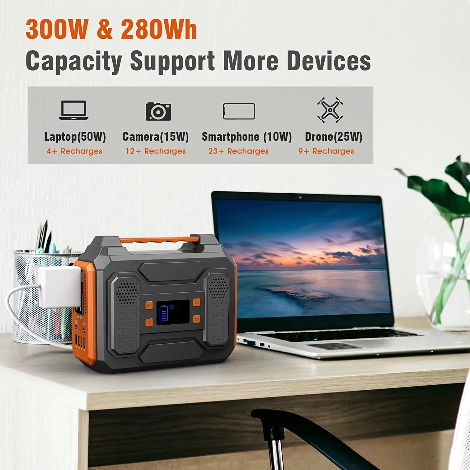 Электростанция зарядная аккумуляторная ZeroKor 75000 mah 300 W - фото 5