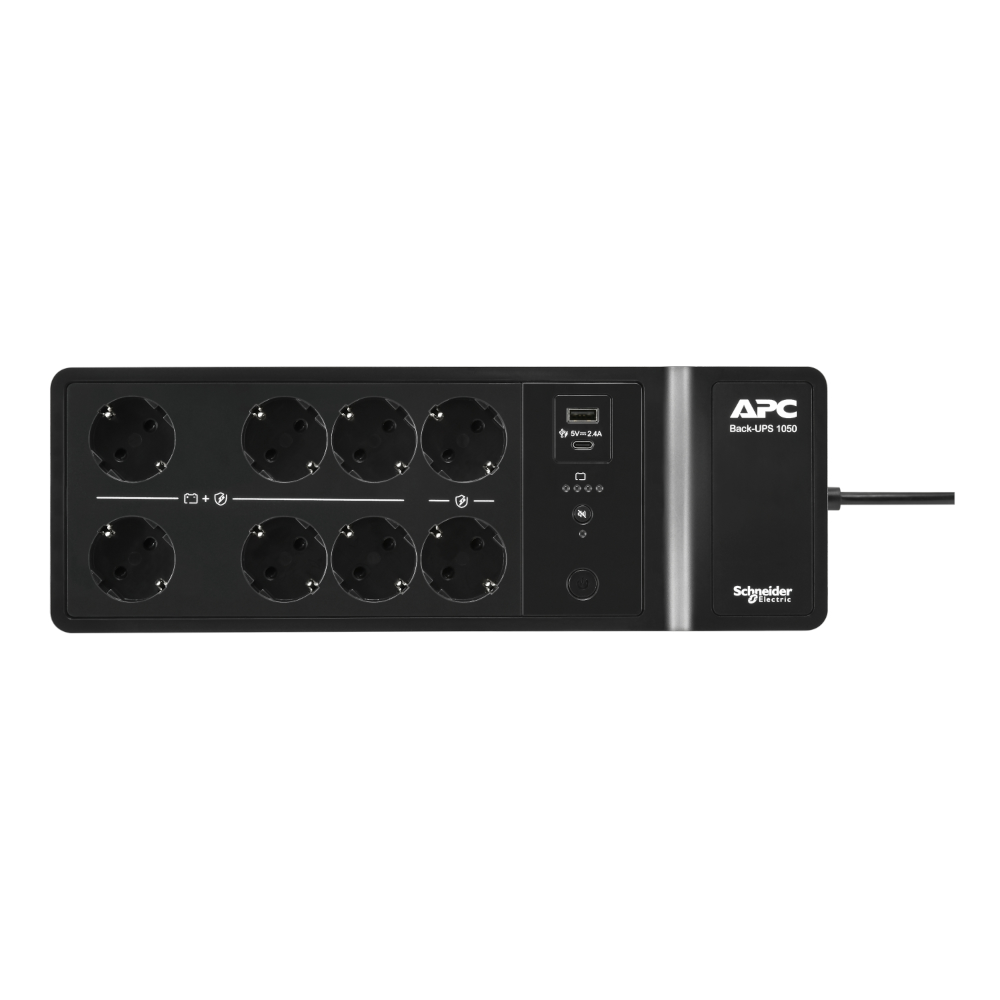 Источник бесперебойного питания 600W/1050VA APC BE1050G2-GR USB Type-C and A charging ports