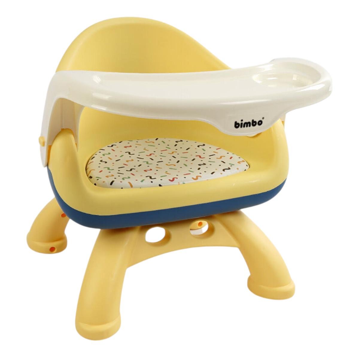 Стільчик для годування Bimbo 45х37х38 см Жовтий із синім (BM-62300)