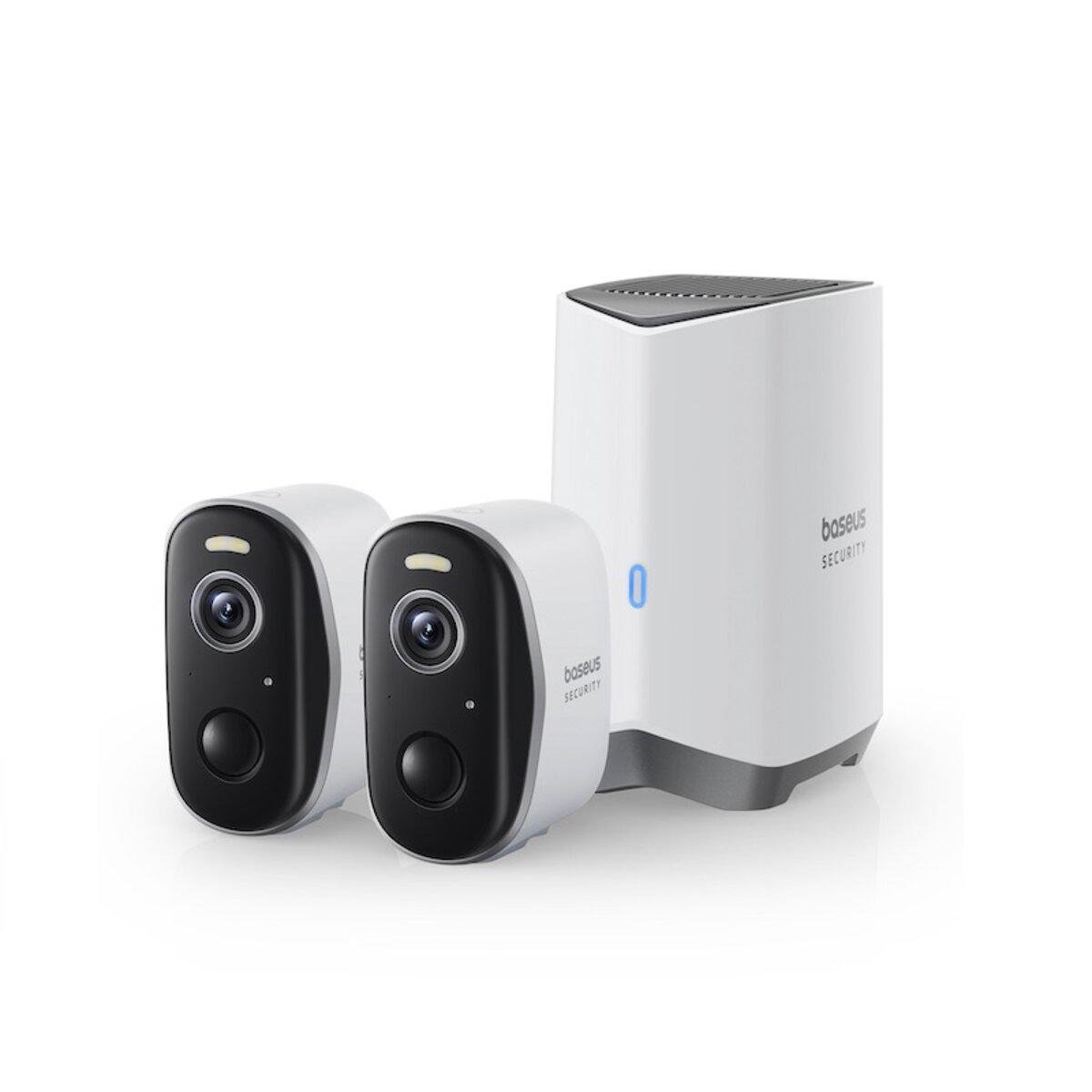 Комплект беспроводных IP-камер BASEUS N1 Plus 2K с ночным видением и автономной работой Белый (618315) - фото 1 Комплект беспроводных IP-камер BASEUS N1 Plus 2K с ночным видением и автономной работой Белый (618315) - фото 1