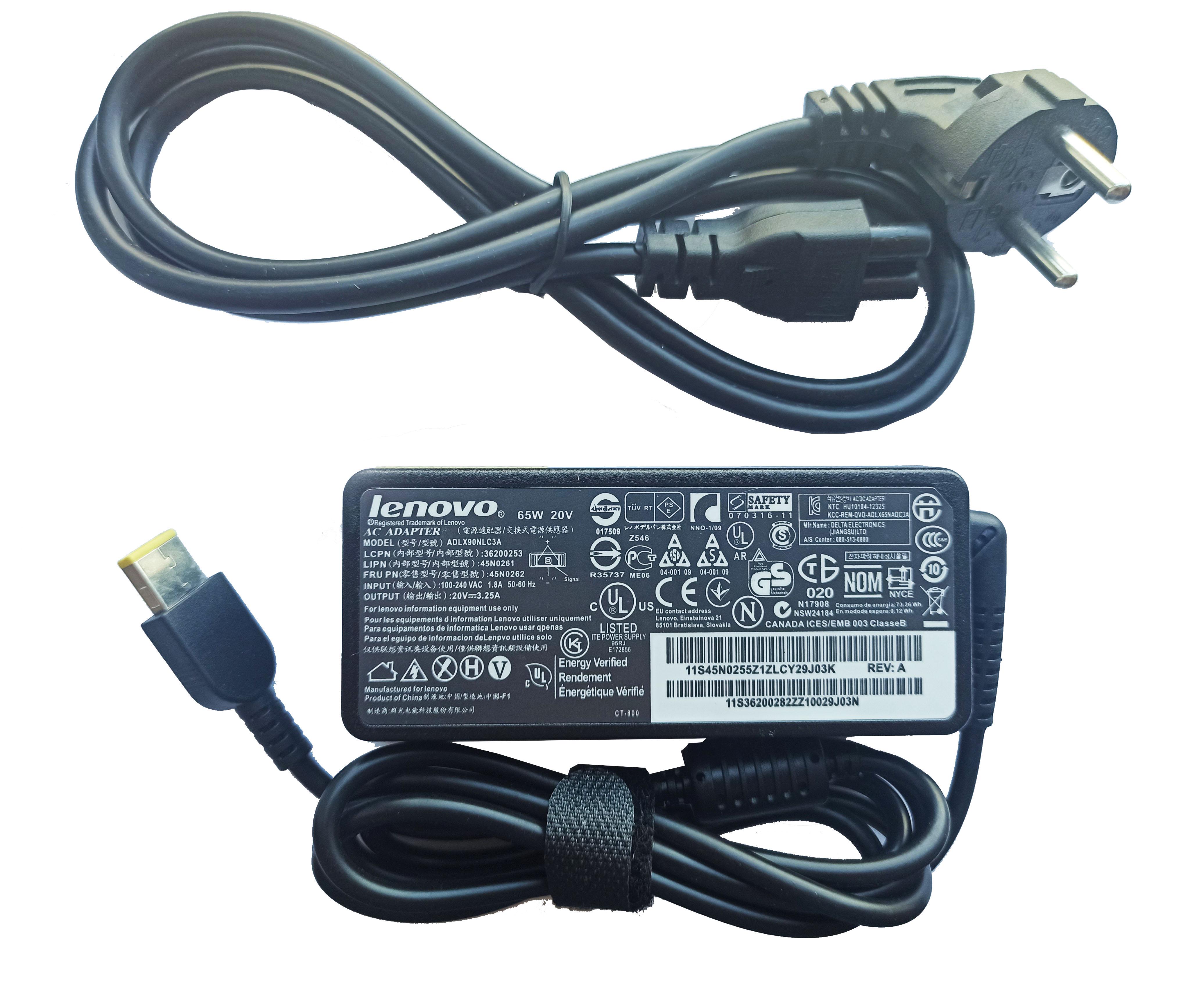 Блок живлення (зарядне) для ноутбука Lenovo 20 Вольт 3.25 Ампер штекер USB pin (n552)