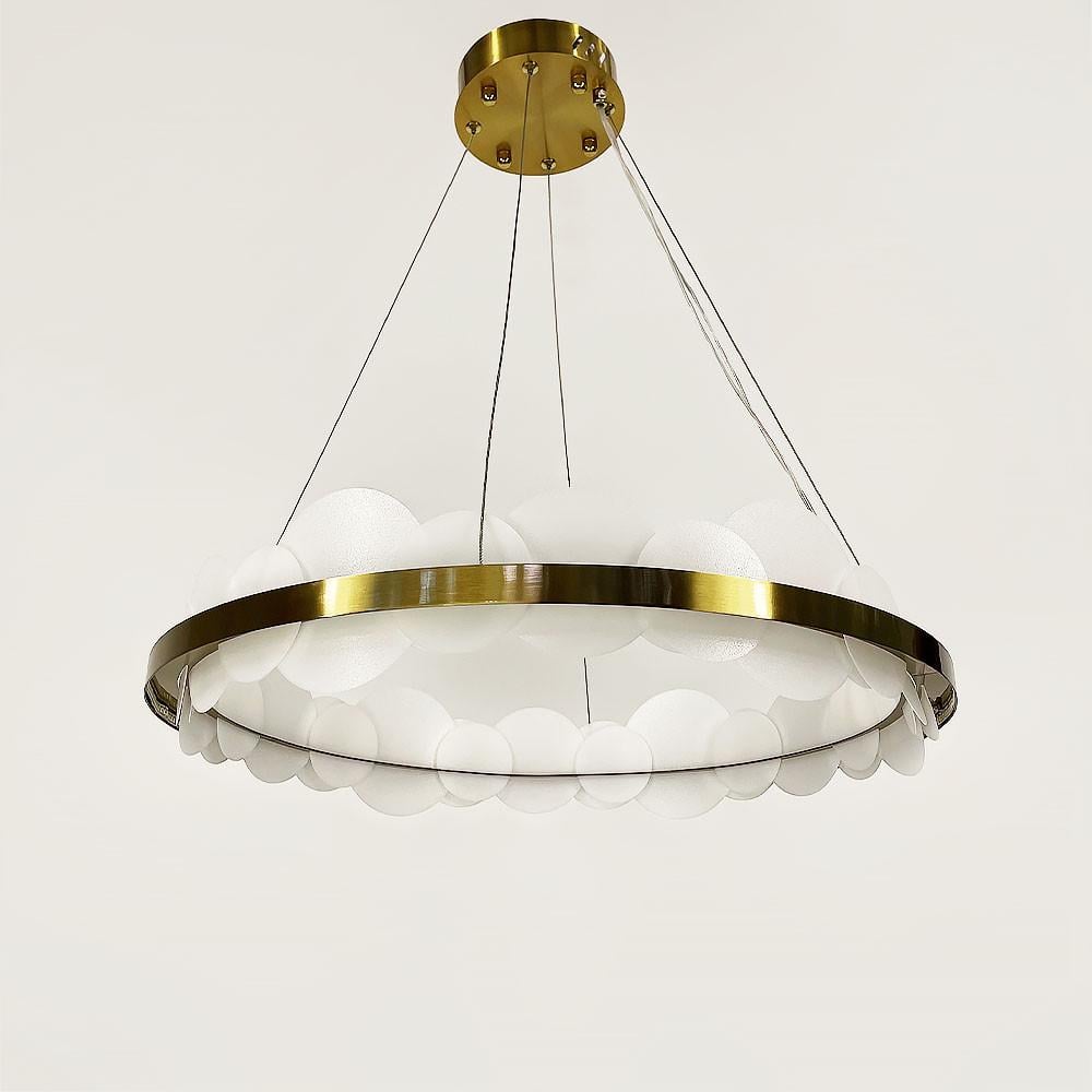Люстра кольцевая подвесная Ø 80 см Латунь (MJ204-800 AB)
