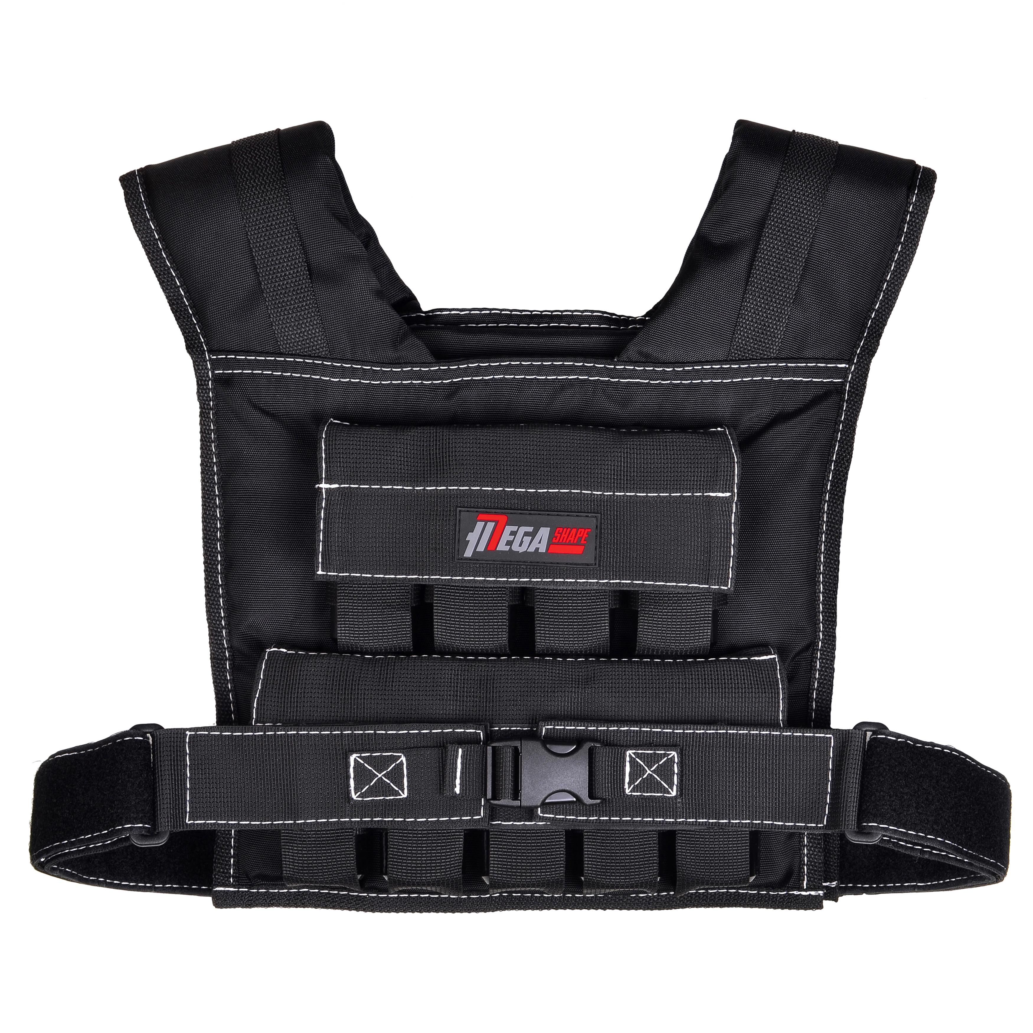 Жилет обважнювач для спорту MegaShape 20 кг Чорний (WV20-01)