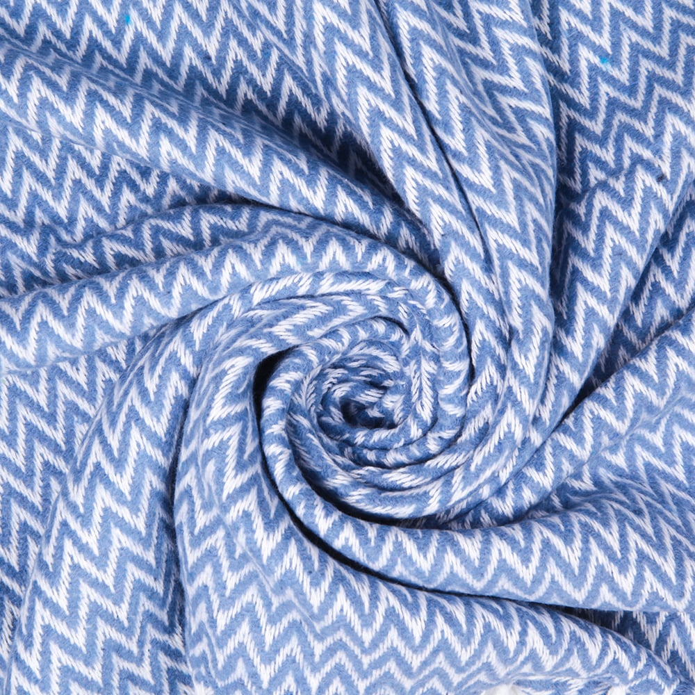 Плед бавовняний Love You Зиг-заг 140x200 Блакитний - фото 3 Плед бавовняний Love You Зиг-заг 140x200 Блакитний - фото 3