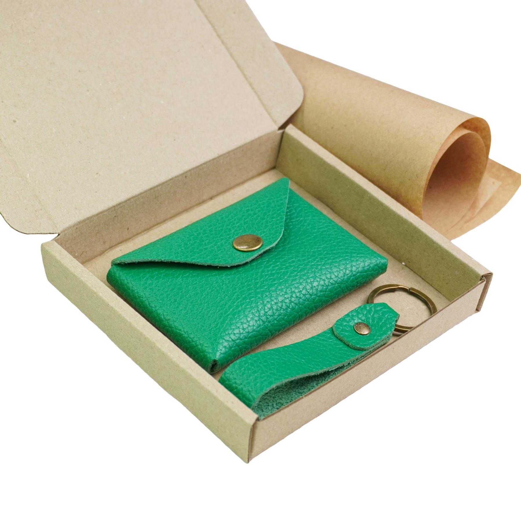 Кошелек кожаный Флотар Mini-01 Зеленый - фото 2