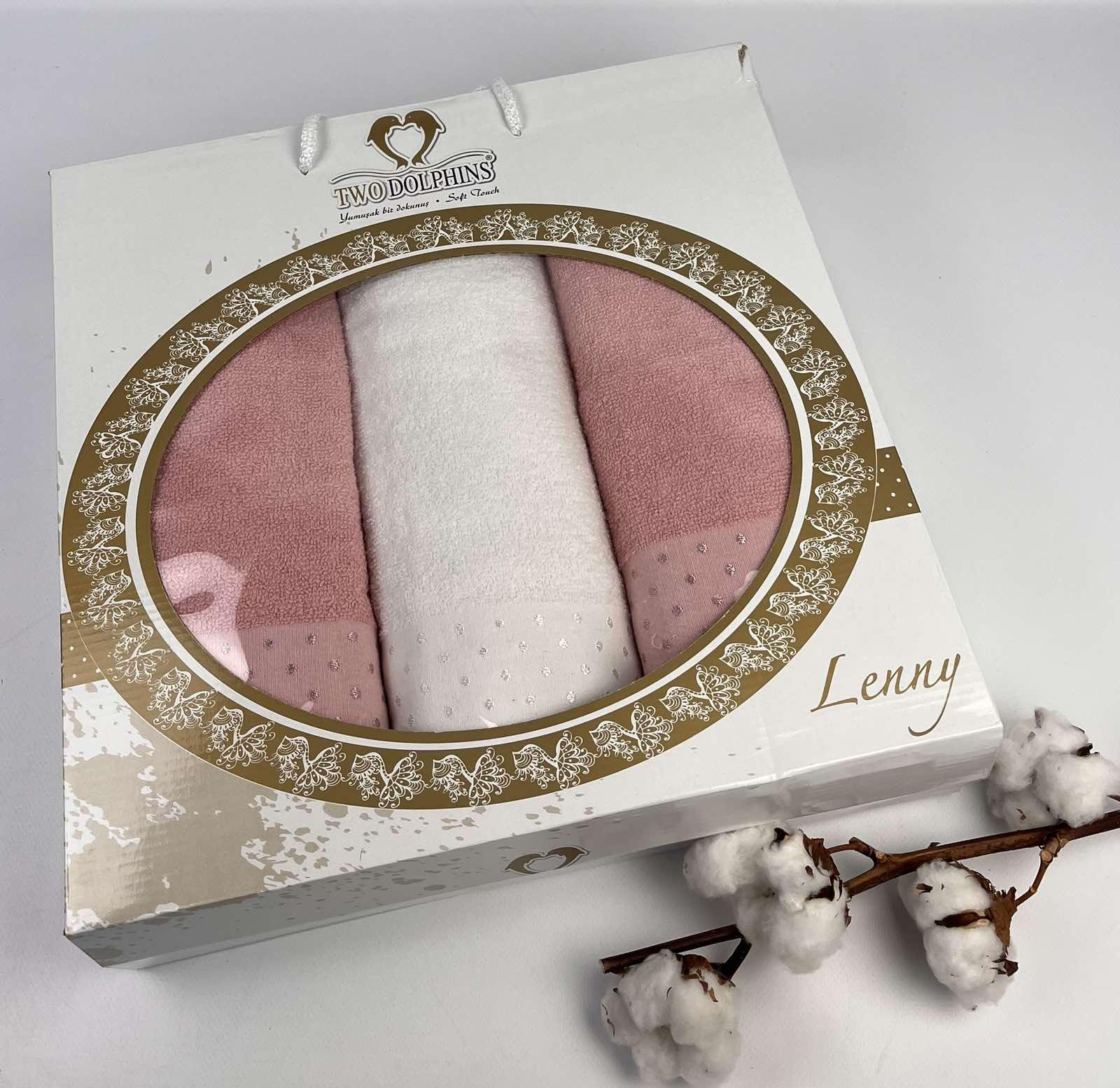 Набор полотенец Two Dolphins Lenny A784 3 шт. 50x90/70x140 см Розовый (CN29776)