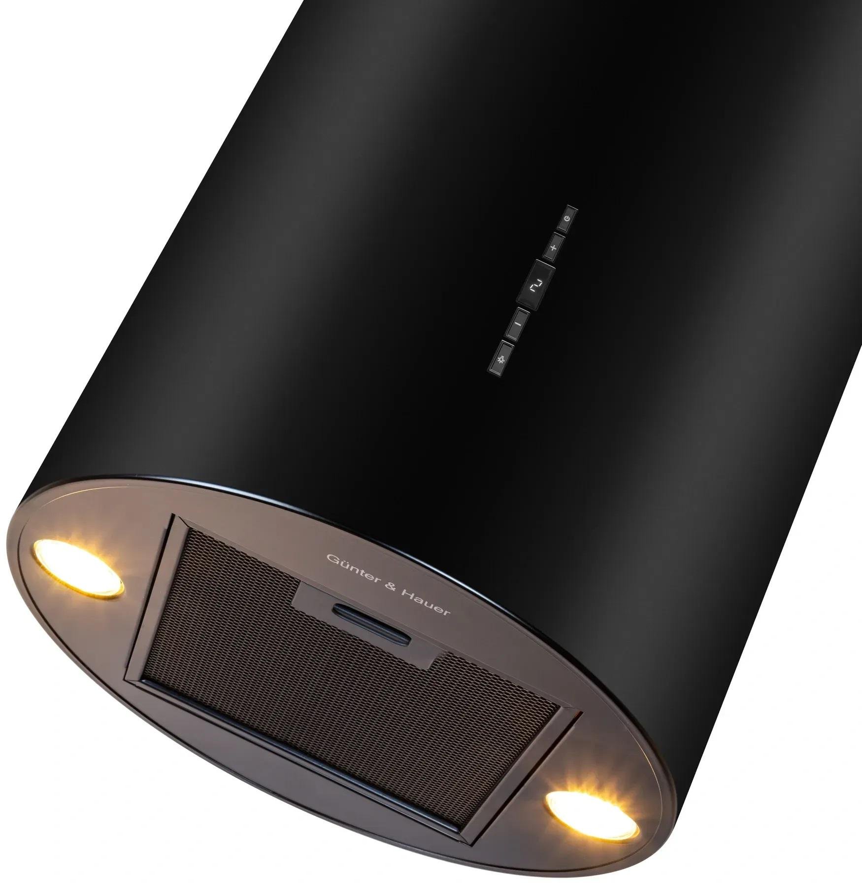 Витяжка циліндрична Gunter&Hauer MARGARETTE WALL BL з LED підсвіткою Чорний - фото 6