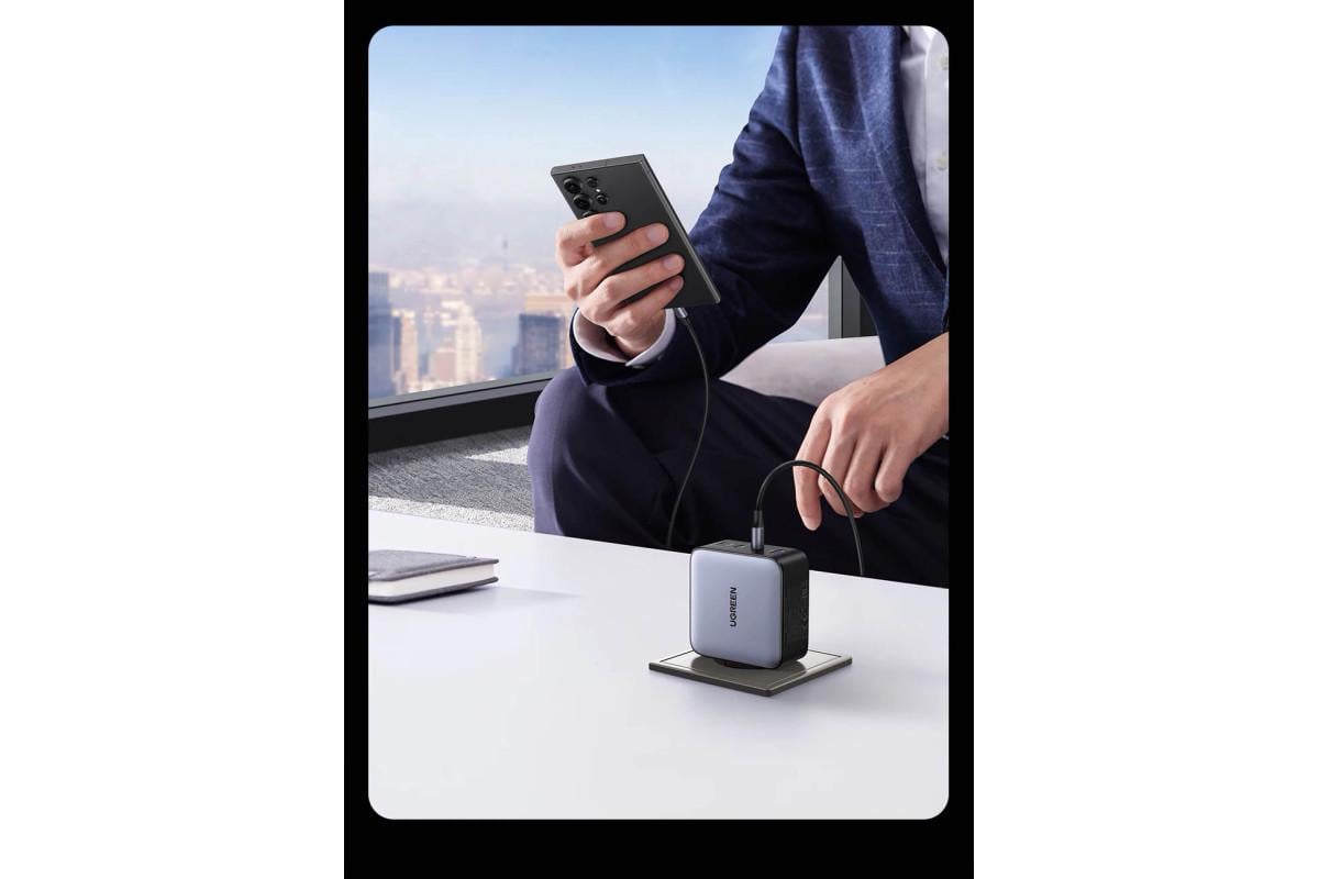 Зарядное устройство UGREEN X764 Nexode 200W GaN Fast Charger 4in1 Grey (35539) - фото 8 Зарядное устройство UGREEN X764 Nexode 200W GaN Fast Charger 4in1 Grey (35539) - фото 8