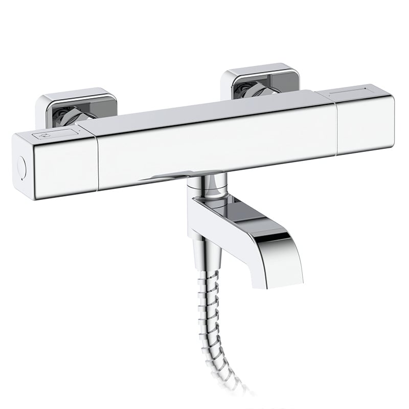 Термостатический смеситель для ванны с коротким изливом KOER KB-47011-01 Хром (KR4720)
