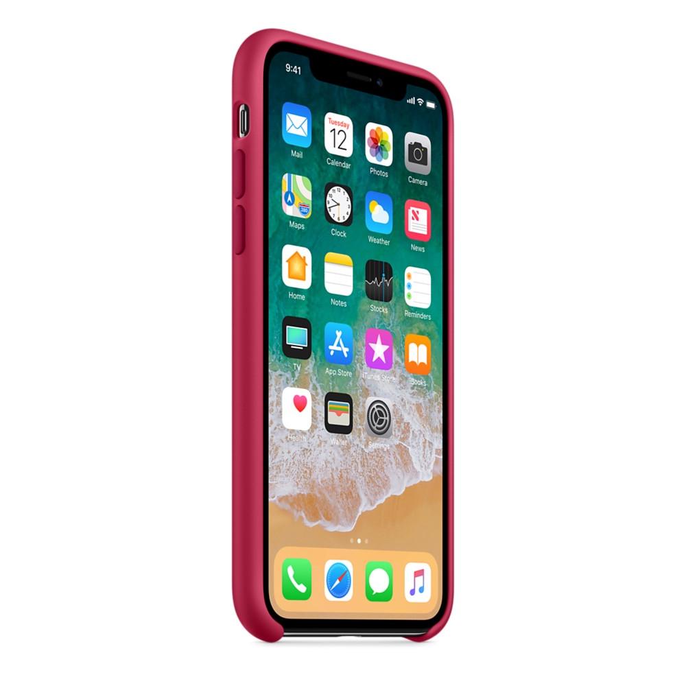 Чехол-накладка Apple Silicone Case for iPhone X, Rose Red (HC)