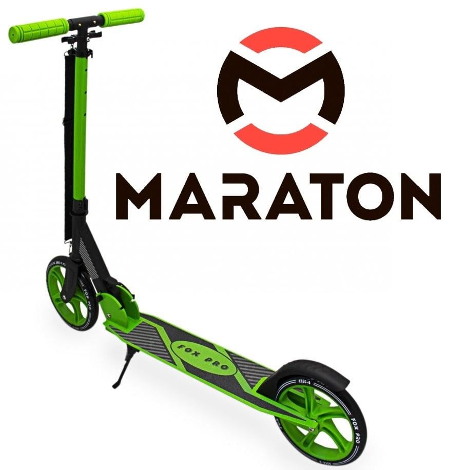 Самокат детский Maraton Fox Pro с LED-фонариком Зеленый - фото 3