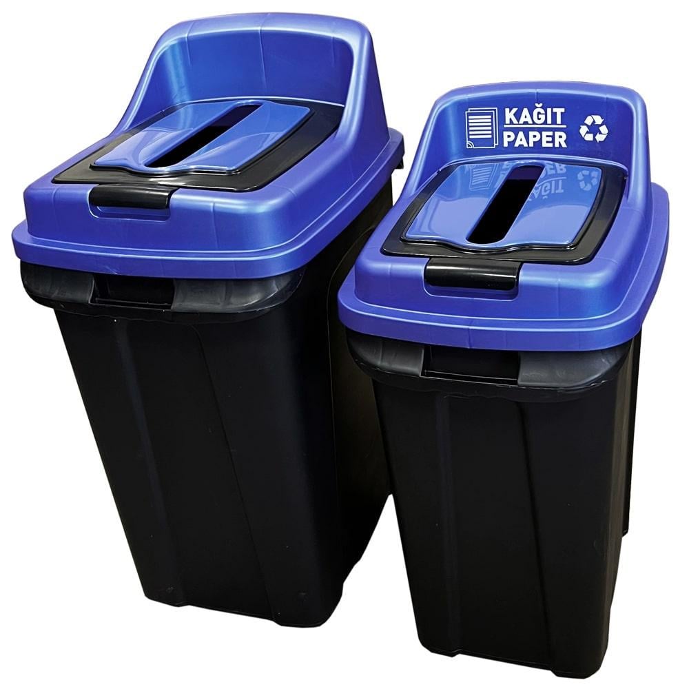 ᐉ Бак для сортировки мусора Planet Re-Cycler 50 л Черный/Синий
