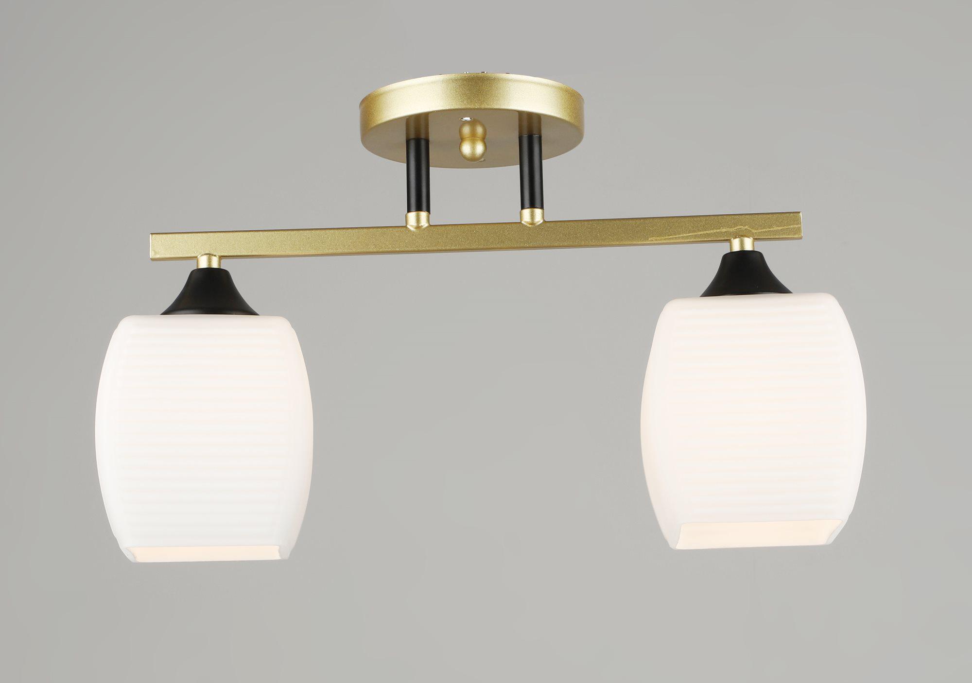 Люстра потолочная Sirius B N5709/2 GD+BK на 2 плафона