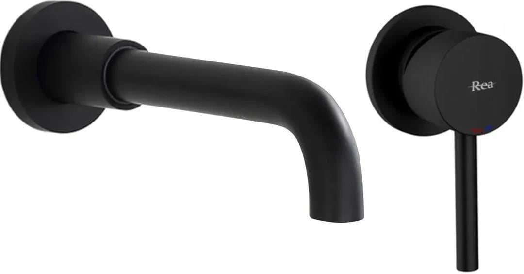 Смеситель для умывальника Rea Lungo Long Black matt (REAB0371) Смеситель для умывальника Rea Lungo Long Black matt (REAB0371)