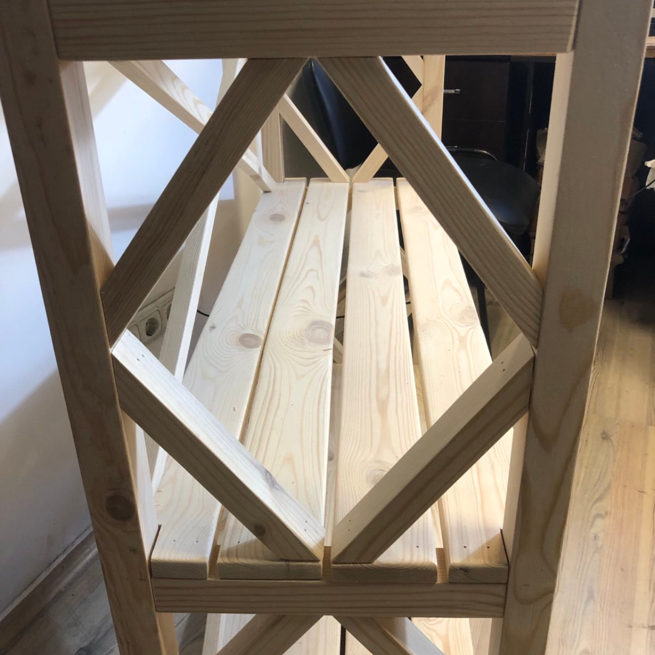 Стелаж з дерева Бежевий (СДХ002) - фото 3