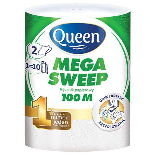 Бумажные полотенца двухслойные Queen Mega Sweep 100 м (22630247)