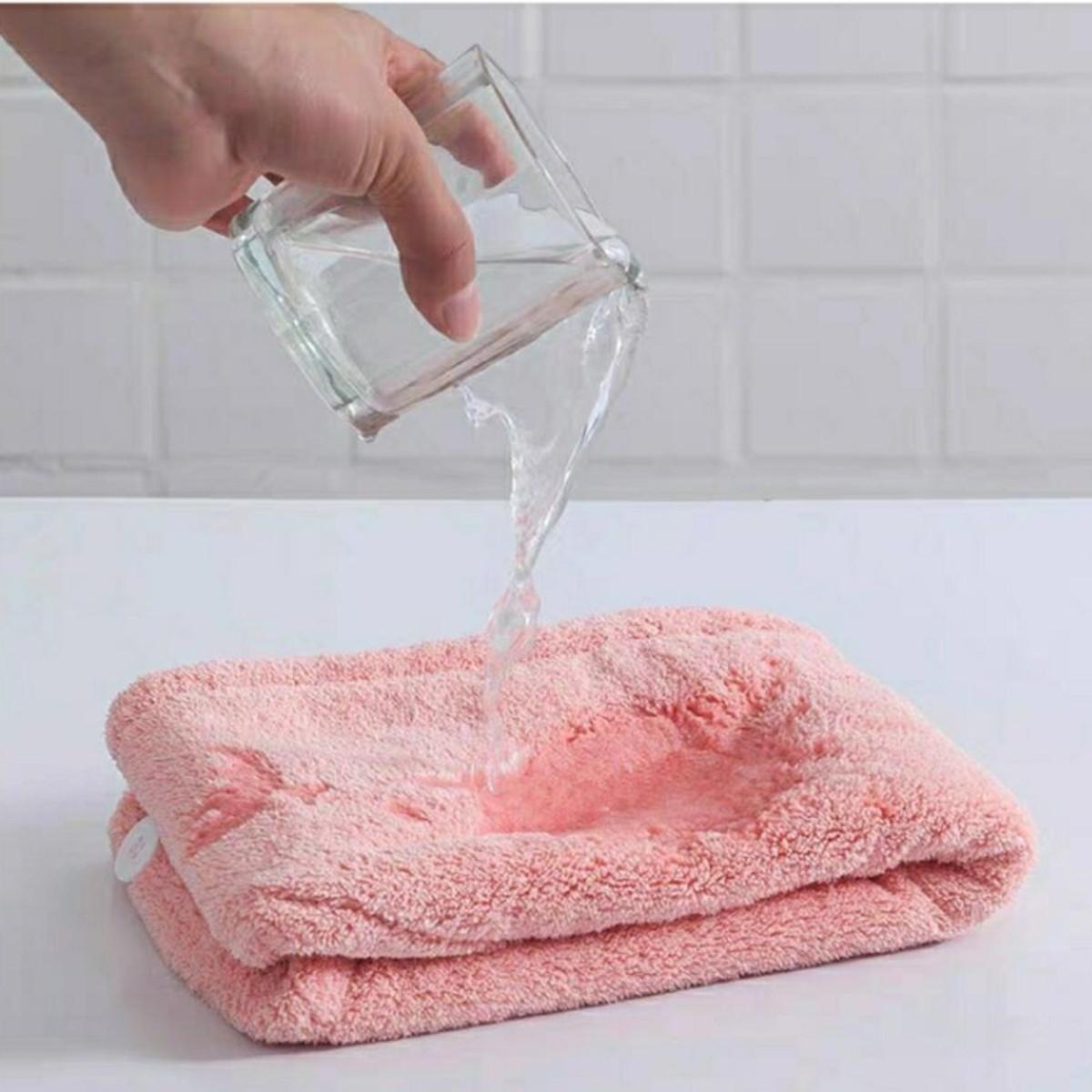 Полотенце-тюрбан HairTowel для сушки волос из микрофибры с пуговицей 64х24 см Розовый (200) - фото 5 Полотенце-тюрбан HairTowel для сушки волос из микрофибры с пуговицей 64х24 см Розовый (200) - фото 5