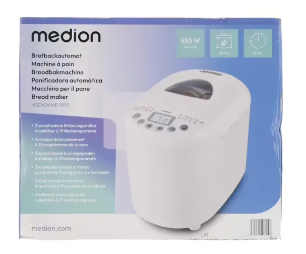 Хлебопечка Medion MD11011 19 программ 550 Вт (24214258) - фото 8 Хлебопечка Medion MD11011 19 программ 550 Вт (24214258) - фото 8