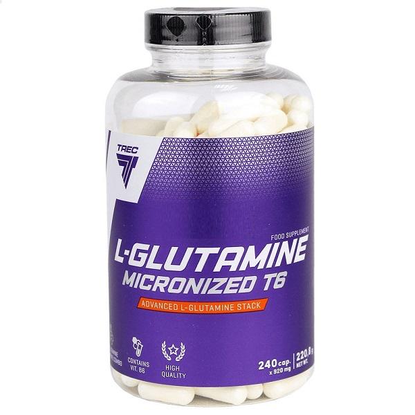 Глютамін для спорту Trec Nutrition L-Glutamine Micronized T6 240 Caps