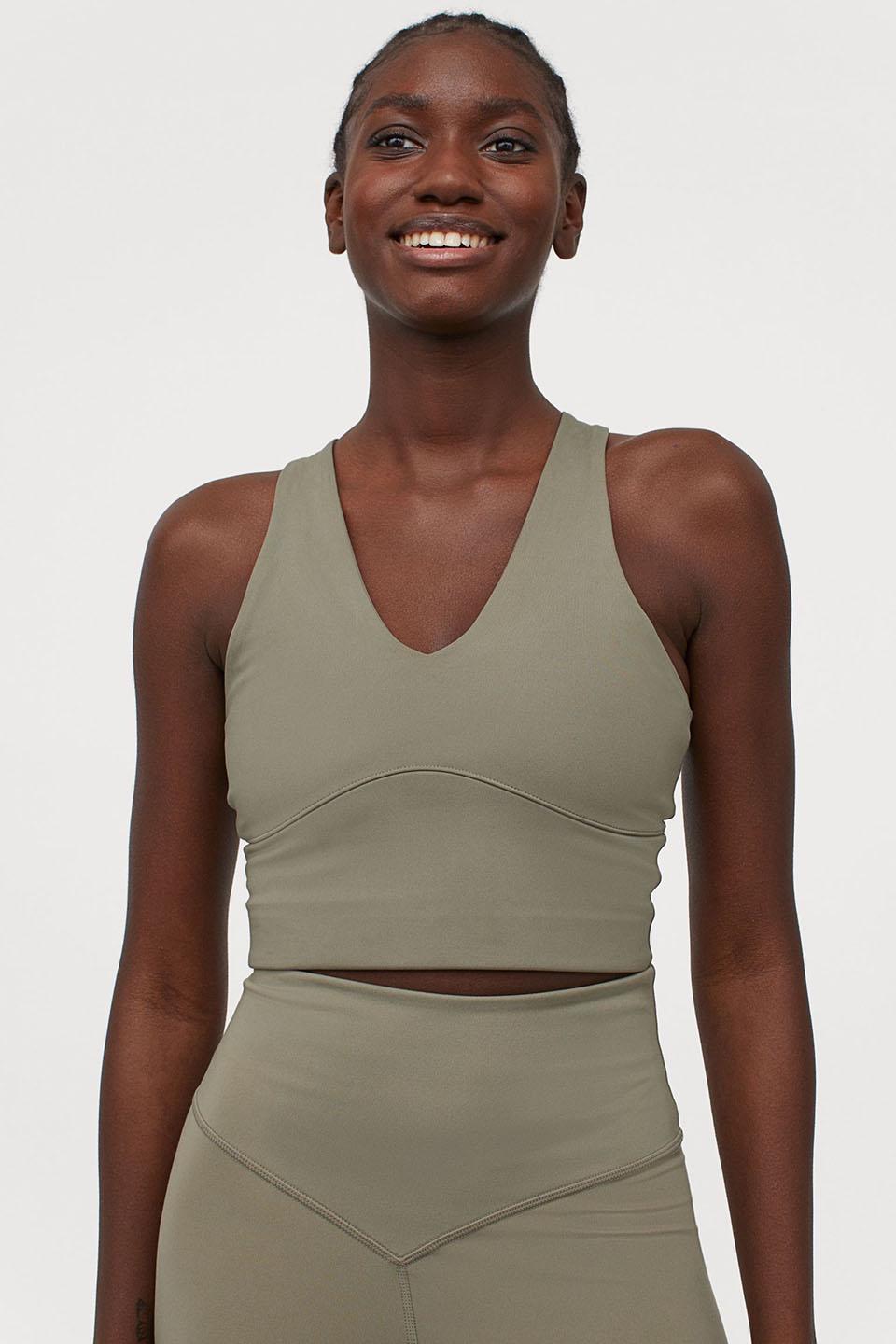 Топ спортивний H&M XS Хакі (935199002b39)