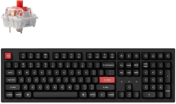 Клавиатура Keychron K10 PRO K pro Red WL/BT/USB-A QMK EN/UKR White Led Black (K10P-A1-UA)