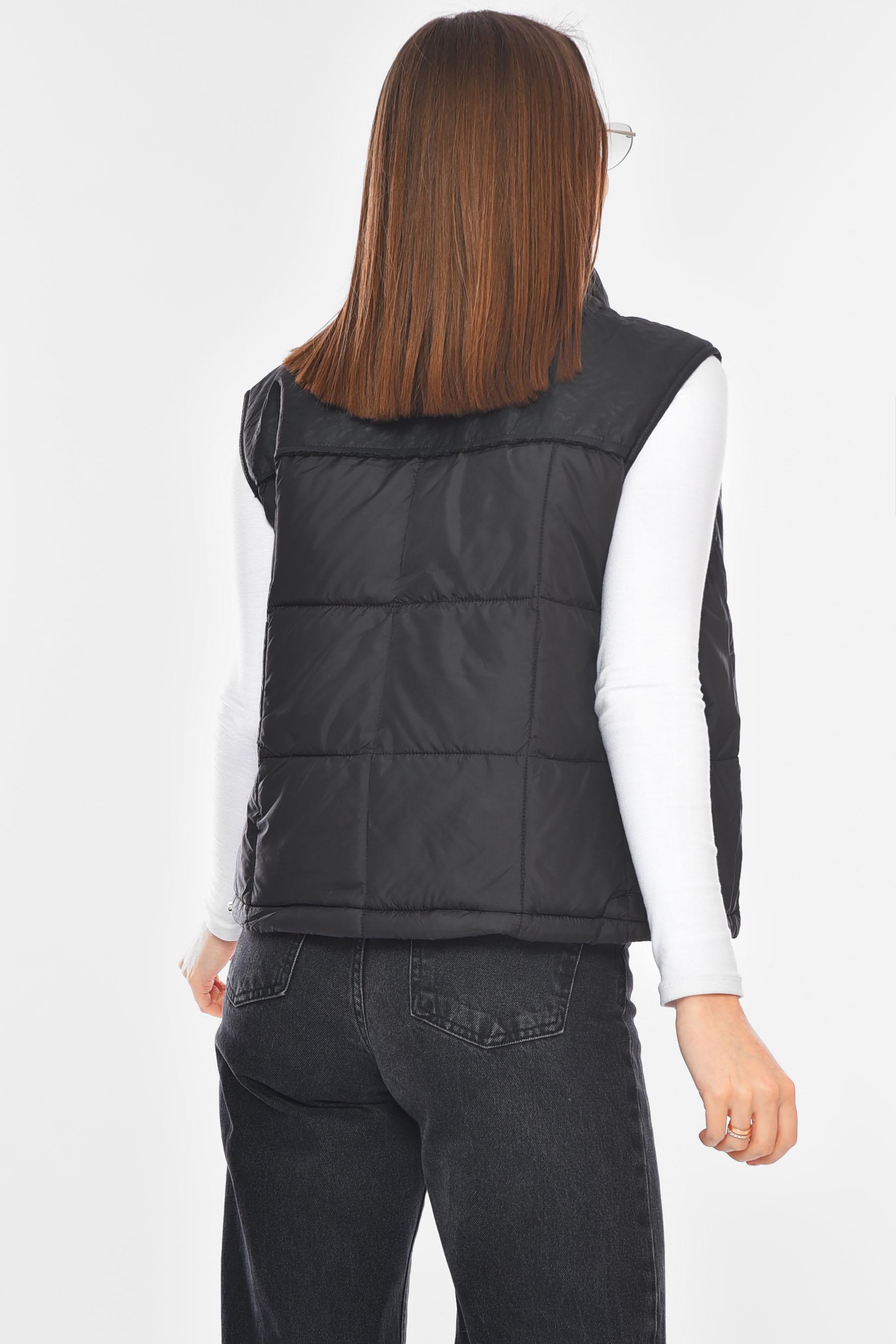 Жилетка жіноча однотонна 200300 XL Чорний - фото 3 Жилетка жіноча однотонна 200300 XL Чорний - фото 3